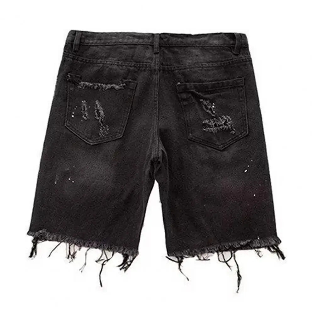 Designer Denim Shorts Men's Summer Distressed Jeans for men
