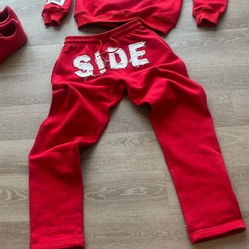 Y2K American New Letter Printed Jacket High Streetwear Fashion Oversized Hoodie Men Retro Punk Casual Pullover Sweatshirt Top