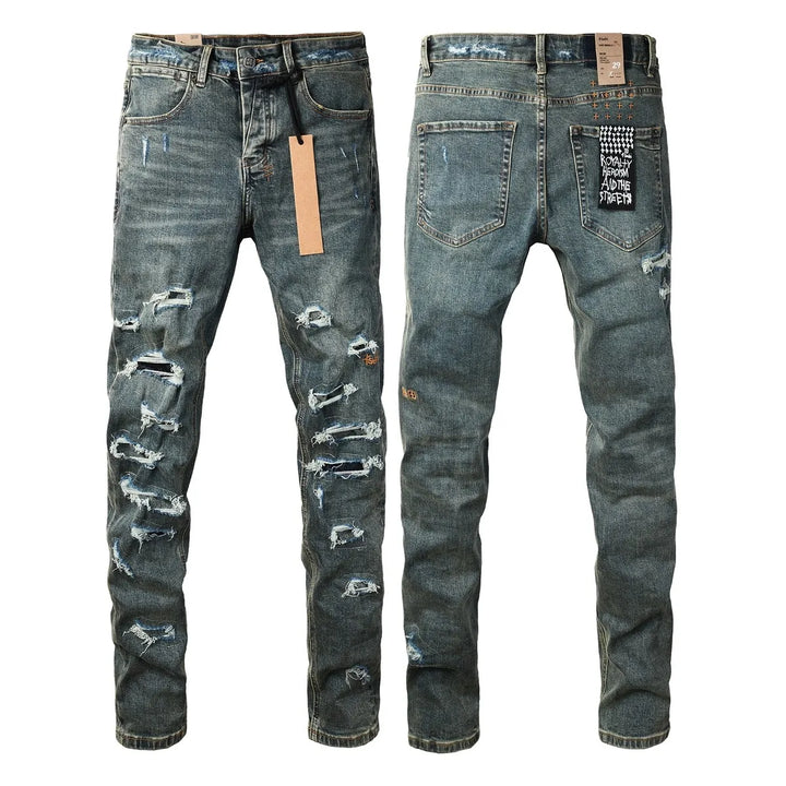New Brand Designer Men Fashion Trend  Skinny Hip Hop Jeans