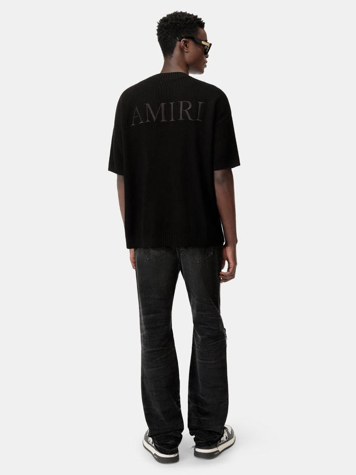 AMIRI CROCHET MESH TSHIRT - Black