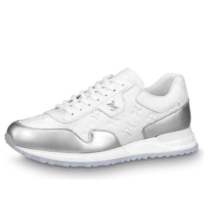 LOUIS VUITTON Run Away Sneakers 'White Monogram with Silver' 1A8V4K #