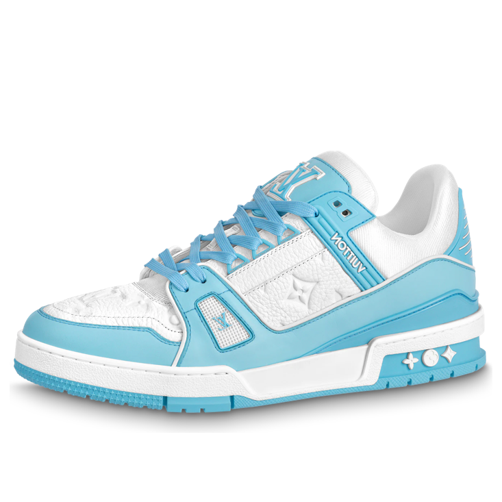 LOUIS VUITTON LV Trainers 'White Monogram Blue' 1ABOFI #