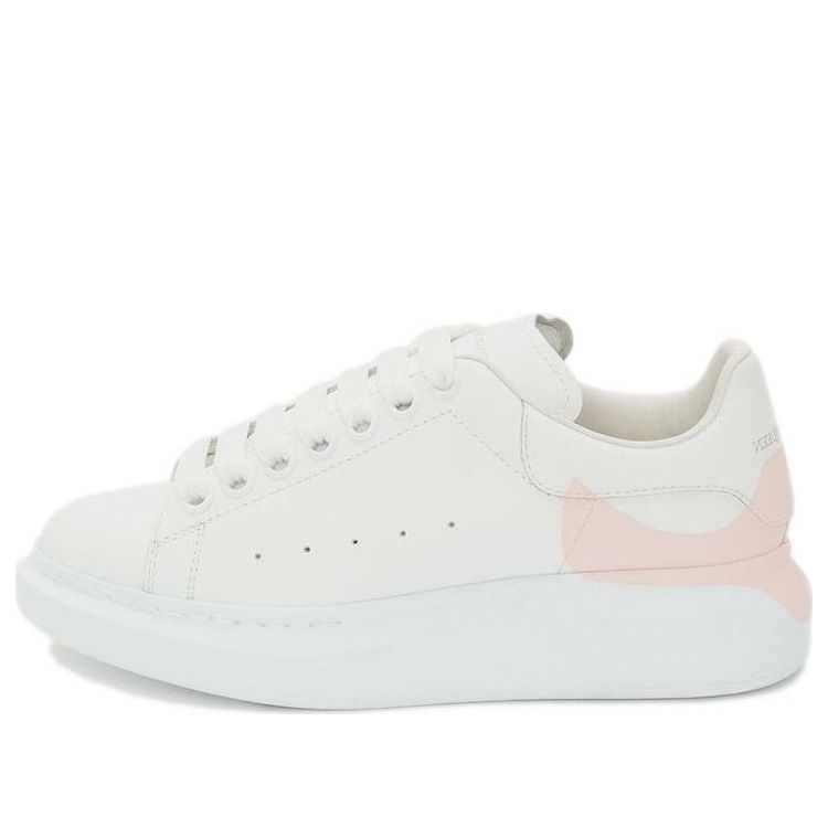 (WMNS) Alexander McQueen Oversized Sneaker 'White Pink Heel' 650789WHZ4U9648 #