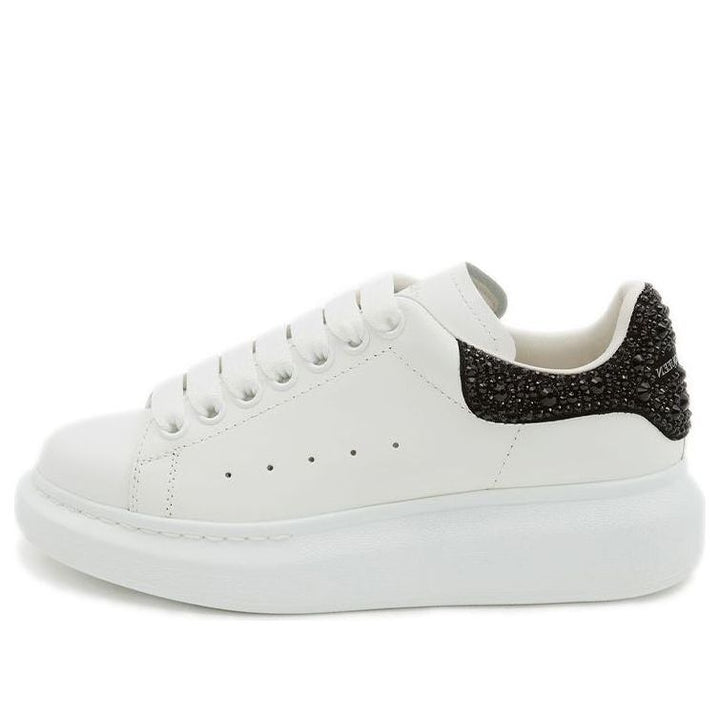 (WMNS) Alexander McQueen Oversized Sneaker 'White Jet Black Crystal' 666407WIA4Z9581 #