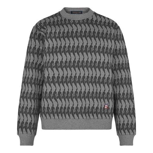 LOUIS VUITTON x NBA Logo Print Sweatshirt M Grey 1A8FLQ#.