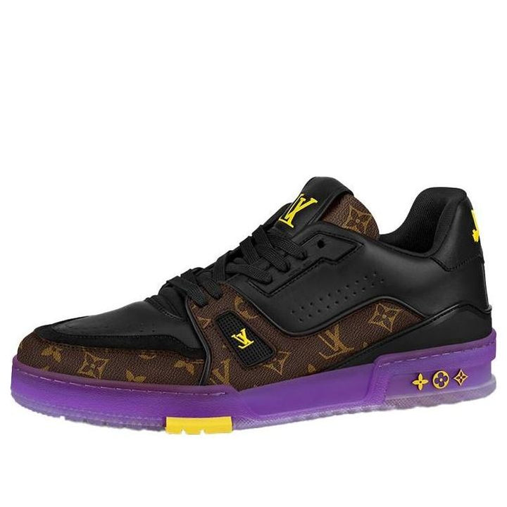 LOUIS VUITTON x Lakers LV Trainers 'Brown Monogram with Black Purple' 1A8WJ6  #.