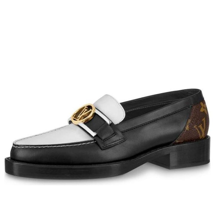 (WMNS) LOUIS VUITTON Academy Flat Loafers 'Black with Monogram Back' 1A66QN #.