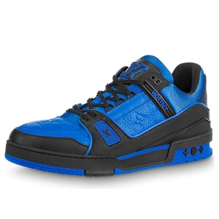 LOUIS VUITTON Trainers 'Blue Monogram with Black' 1A8WF5 #.