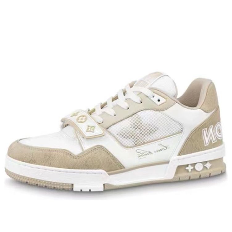 LOUIS VUITTON LV Trainer 'White Beige Velcro' 1A9ZC2 #