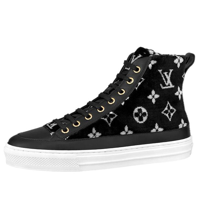 (WMNS) LOUIS VUITTON Stellar Ankle Sneakers 'Black White Monogram' 1A95NB #