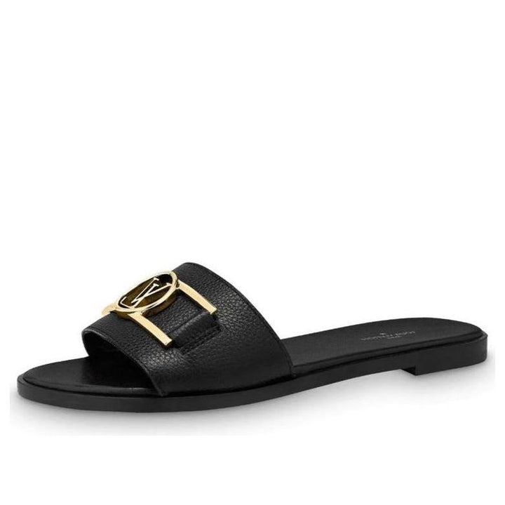 (WMNS) LOUIS VUITTON Lock It Slides 'Black' 1A64YP #
