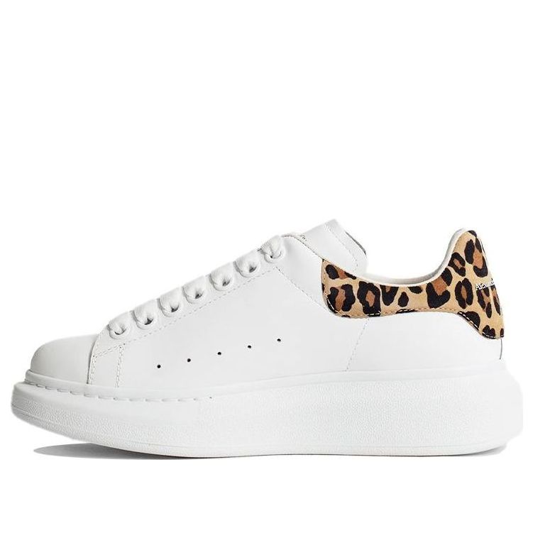 (WMNS) Alexander McQueen Oversized Sneaker 'White Leopard Suede' 650787WHZ4T9316 #