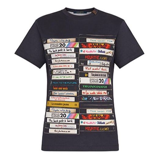 LOUIS VUITTON LV Printing Short Sleeve Black 1A7UF