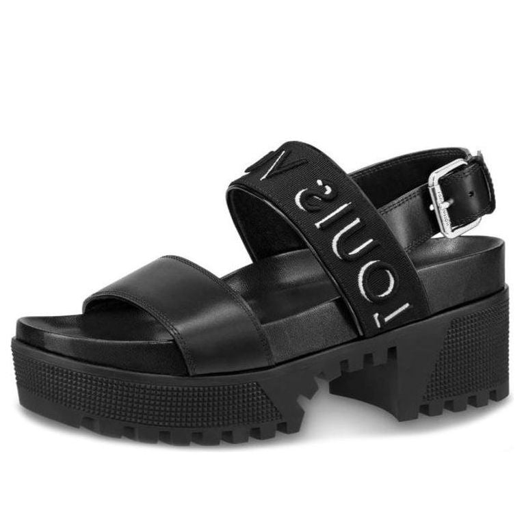 (WMNS) LOUIS VUITTON LAUREATE platform sandals 'Black' 1A4X2M #
