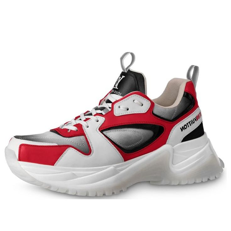 LOUIS VUITTON Run Away Pulse Sneakers 'White Red Black;