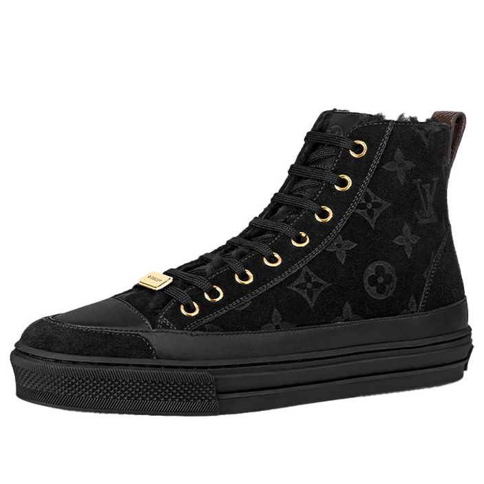 (WMNS) LOUIS VUITTON Stellar Ankle Sneakers 'Black Monogram' 1A95VN #