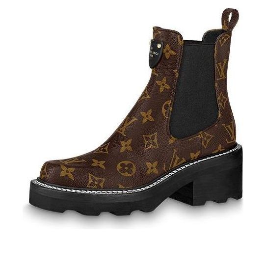 (WMNS) LOUIS VUITTON LV Beaubourg Ankle Boots 'Brown' 1A8QCI #