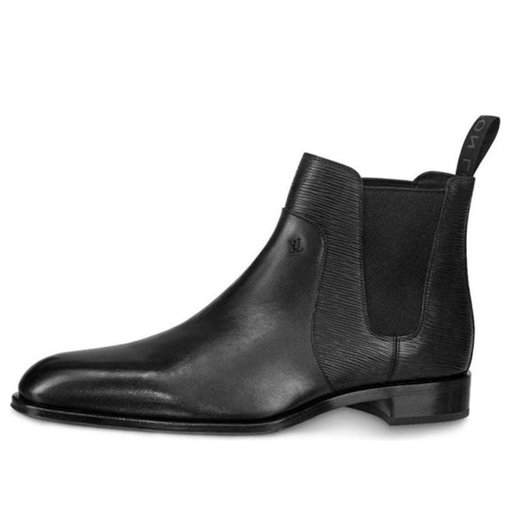 LOUIS VUITTON Wall Street Chelsea Boots 'Black EPI' 1A4OZL #.