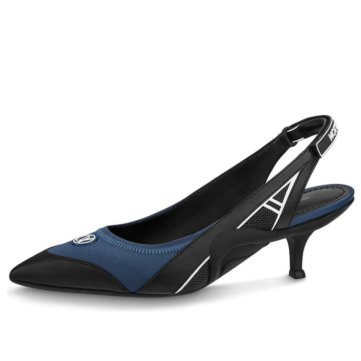 LOUIS VUITTON Women Archlight 1.0 Nautical Slingback Pumps 'Blue Black' 1ABH93 #