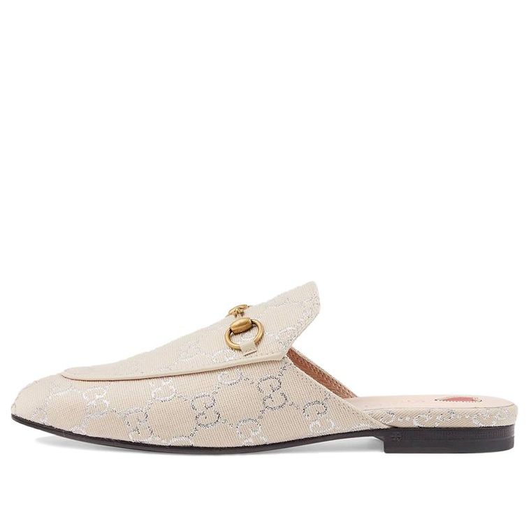 (WMNS) Gucci Princetown 'White Silver' 475094-2C820-9151 #