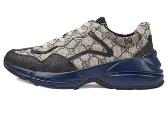 GUCCI Rhyton ' Beige Blue Monogram '.