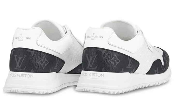 LOUIS VUITTON Run Away Sneakers 'White with Black Monogram' 1A7UMS #