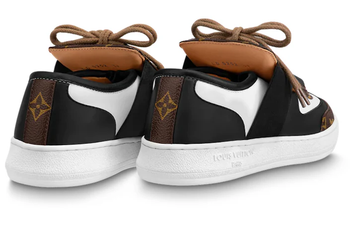 (WMNS) LOUIS VUITTON Lous Sneakers 'Black with Brown Monogram Deco' 1AAW04 #